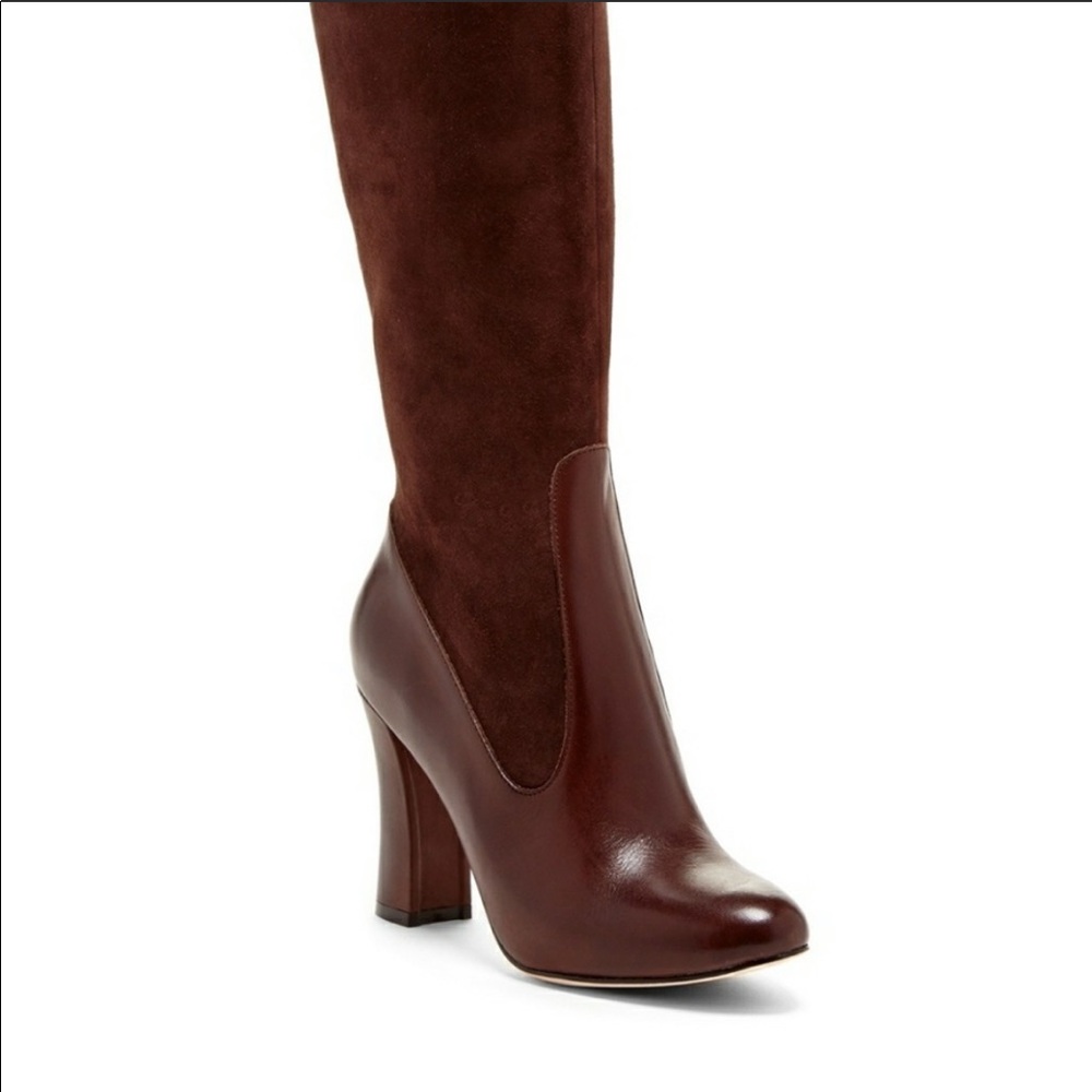 COLE HAAN julian brown suede & leather boot